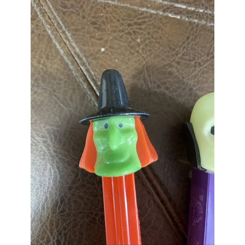 Pez Dispensers Green Face‎ Witch Purple Skull Green Hulk Vintage Lot of  3